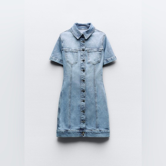 Denim Mini Dress Zara - Picture 3 of 4